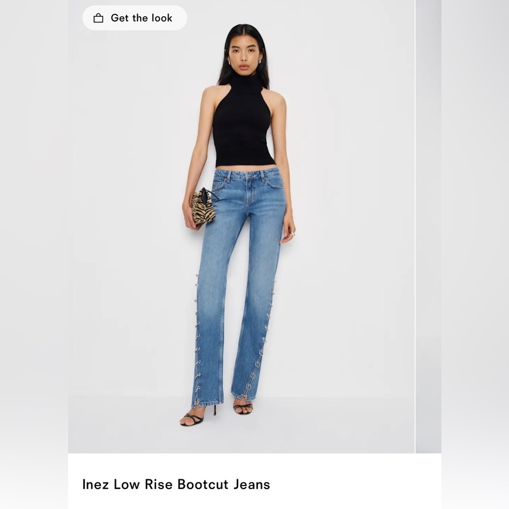 Reformation Inez Low Rise Bootcut Jeans Blue - Size 32
